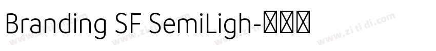 Branding SF SemiLigh字体转换